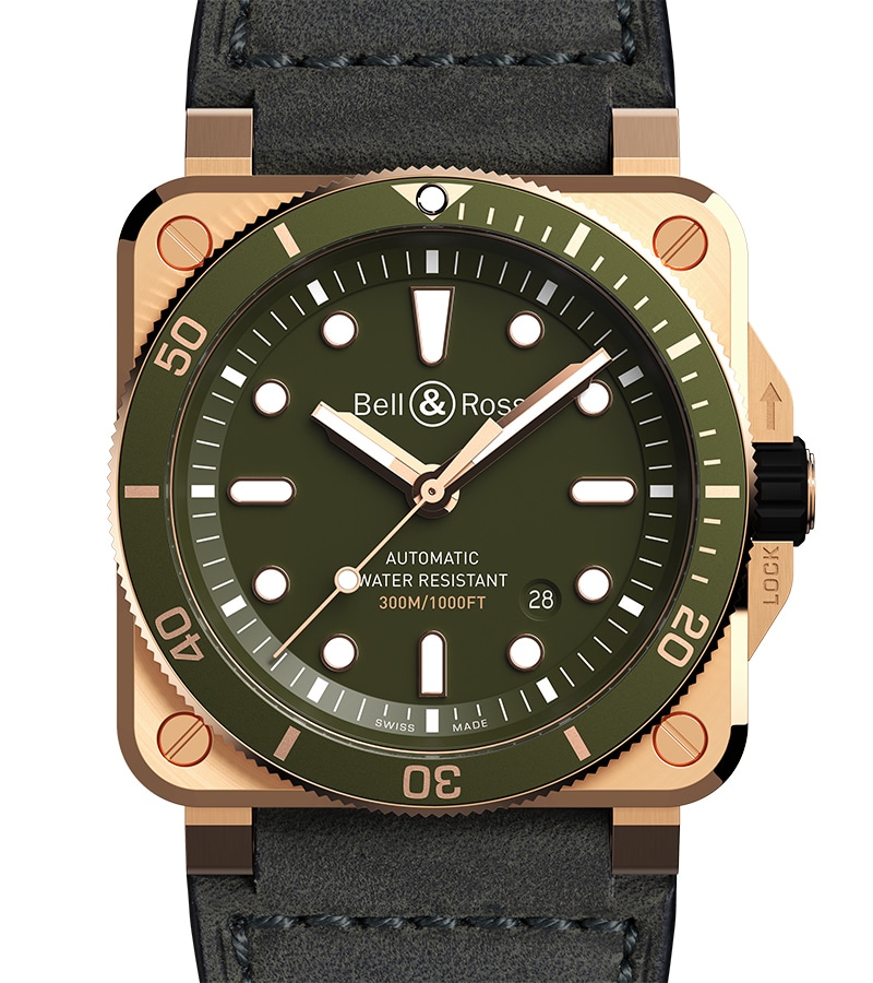 Bell \u0026 Ross BR 03-92 Diver Green Bronze 