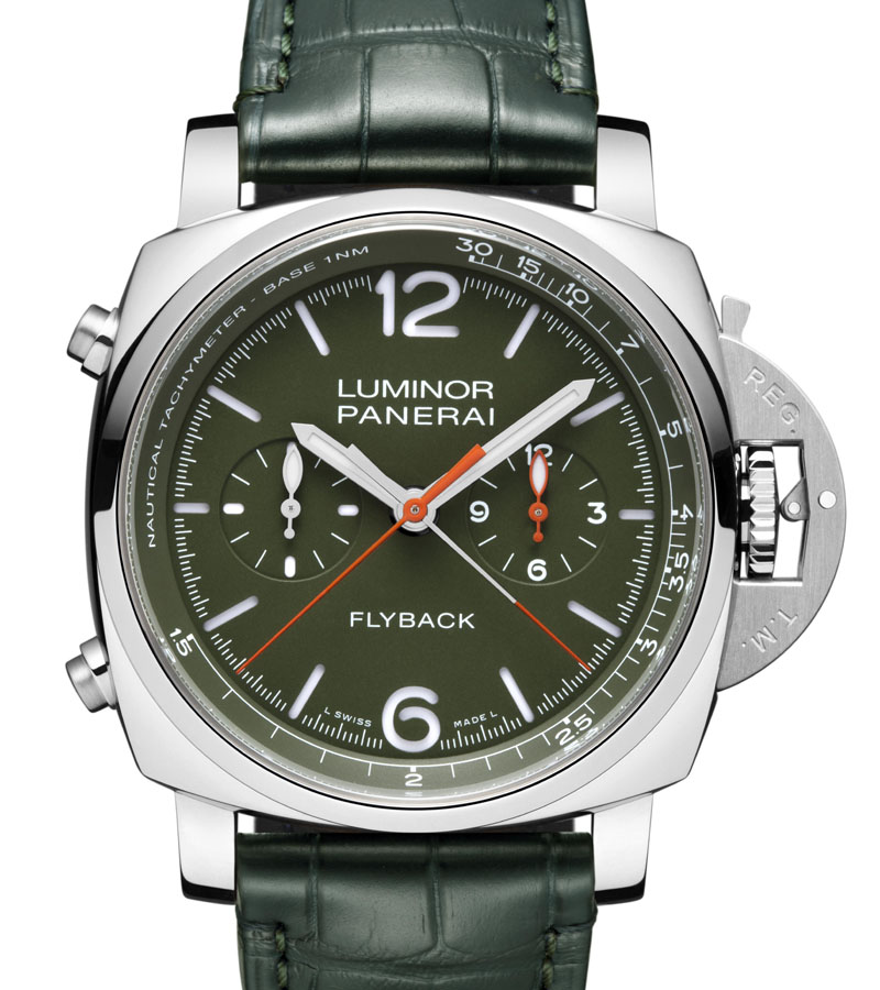 Panerai Luminor Chrono Flyback Verde Militare PAM1296 沛納海